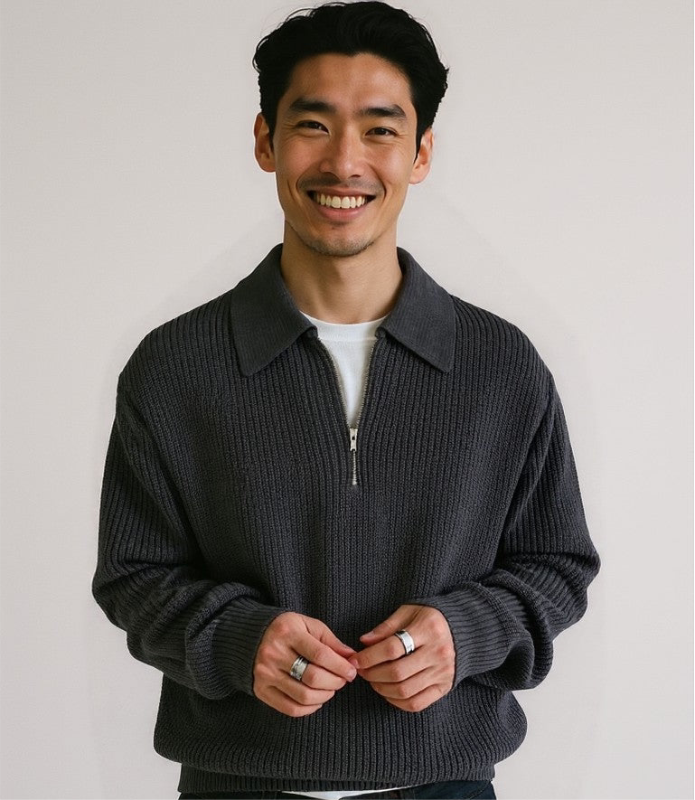 סוודר חצי ריצרץ